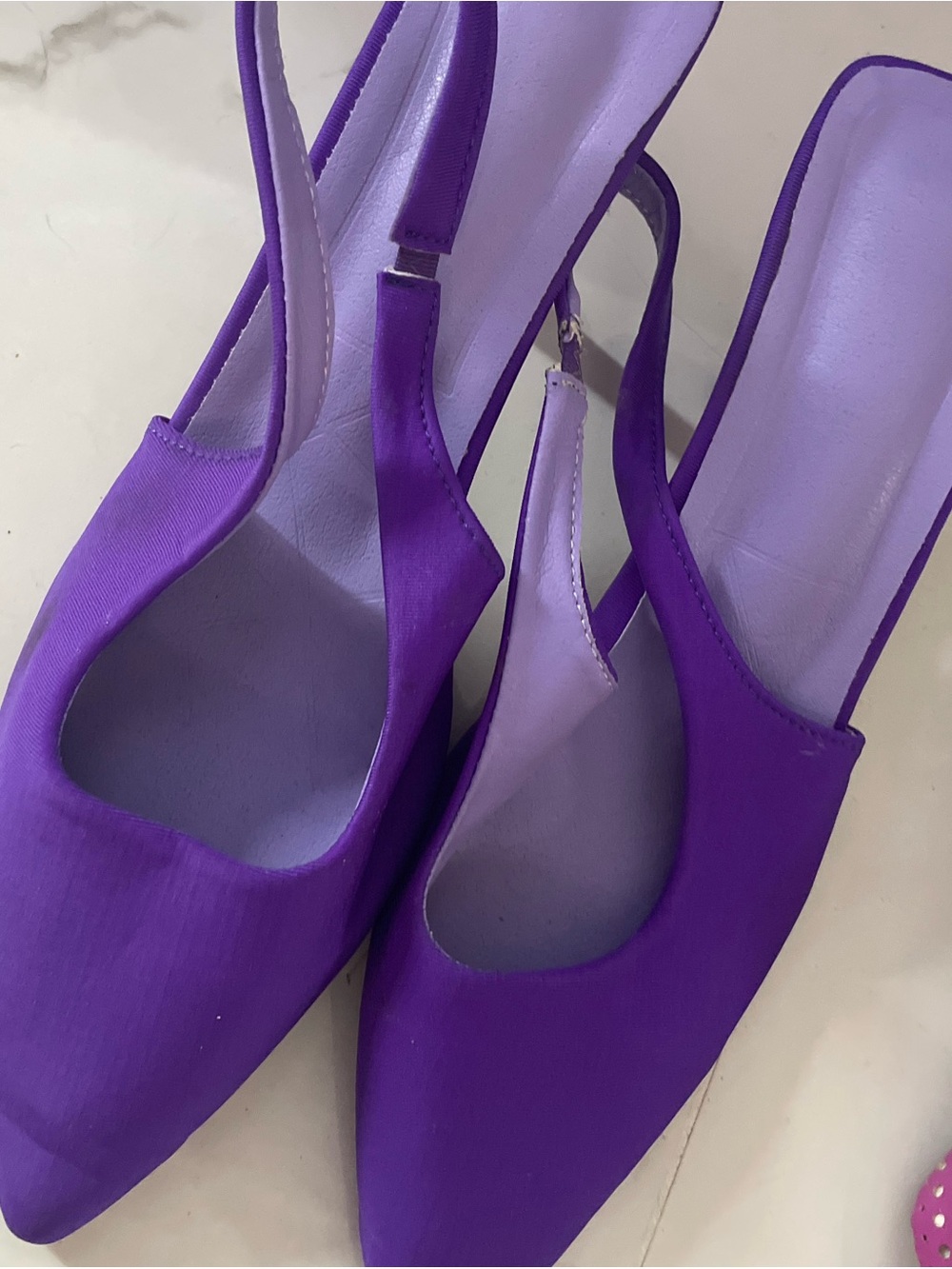 PRICING IS FIRM!!!!! Source Unknown Vibrant Purple Slingback Pointed-Toe Heels